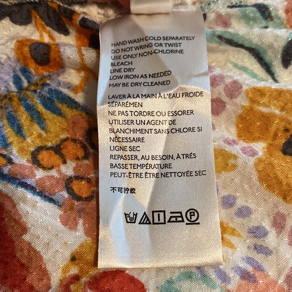 Anthropologie Maeve Nikki Peasant Blouse bohemian balloon sleeve crochet floral - Picture 10 of 15